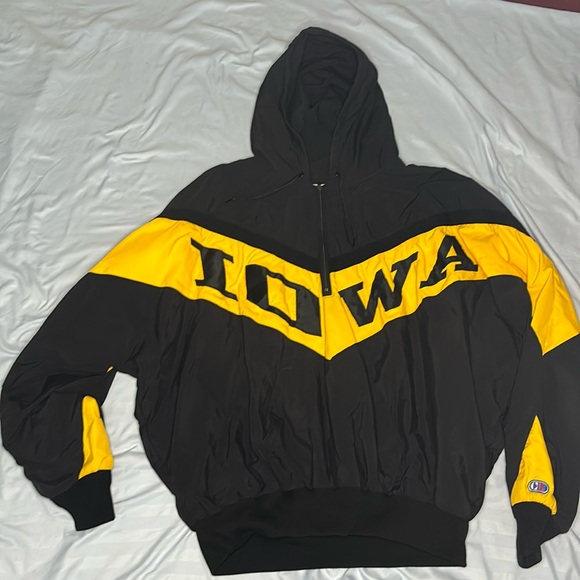 VINTAGE IOWA HAWKS bomber varsity athletic jacket size XL - Picture 1 of 5